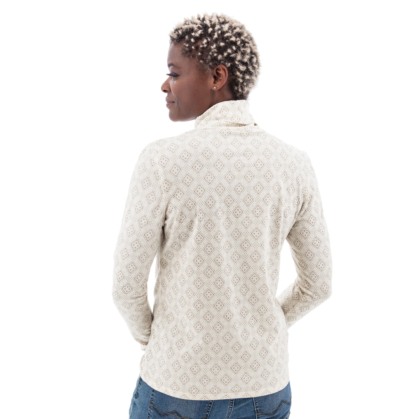 OLD RANCH Ws Mariela Print Turtleneck FW25