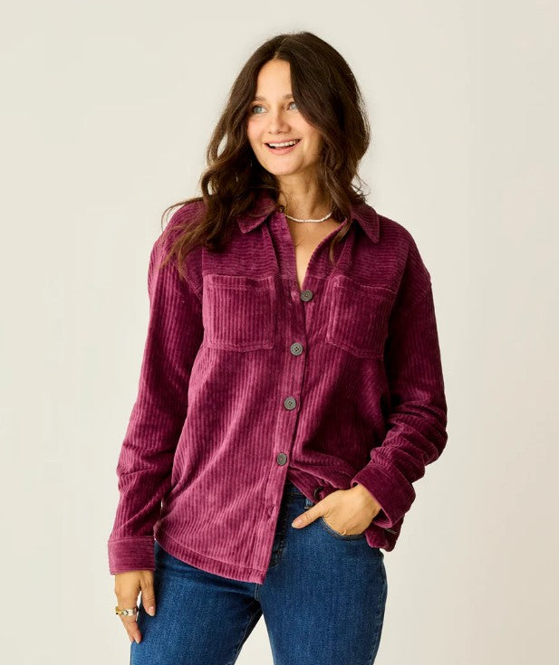 CARVE DESIGNS Hudson Stretch Cord Shacket