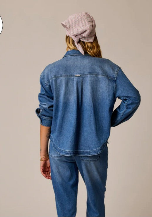 CARVE DESIGNS Flora Denim Shacket Women's