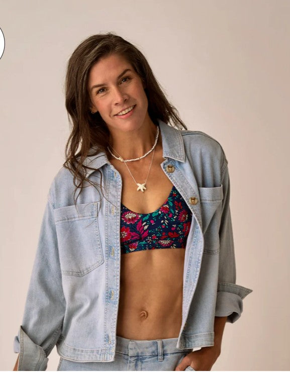 CARVE DESIGNS Flora Denim Shacket Women's
