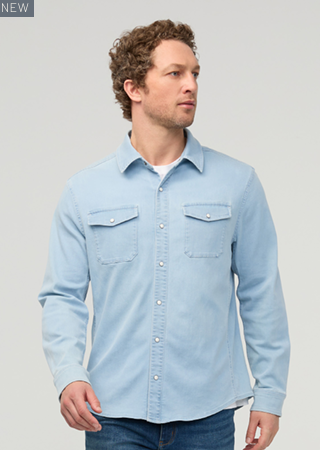 DUER Performance Denim Lite Two-Pocket Shirt  Men's