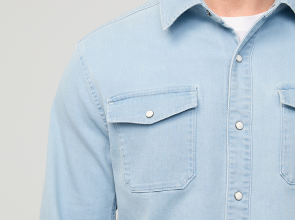 DUER Performance Denim Lite Two-Pocket Shirt  Men's
