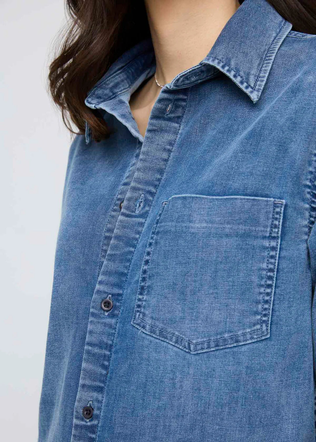 DUER  Performance Denim Lite Shirt Dress Women's