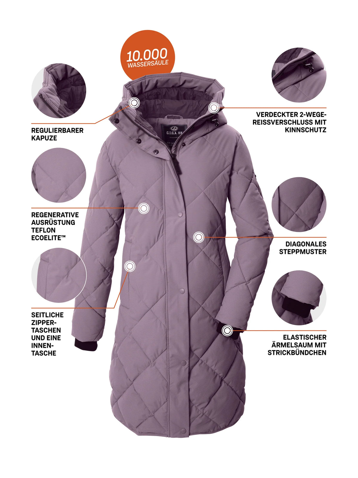 GIGA DX by KILLTEC Quilted Coat Women's 44814 GW 29 WMN QLTD CT