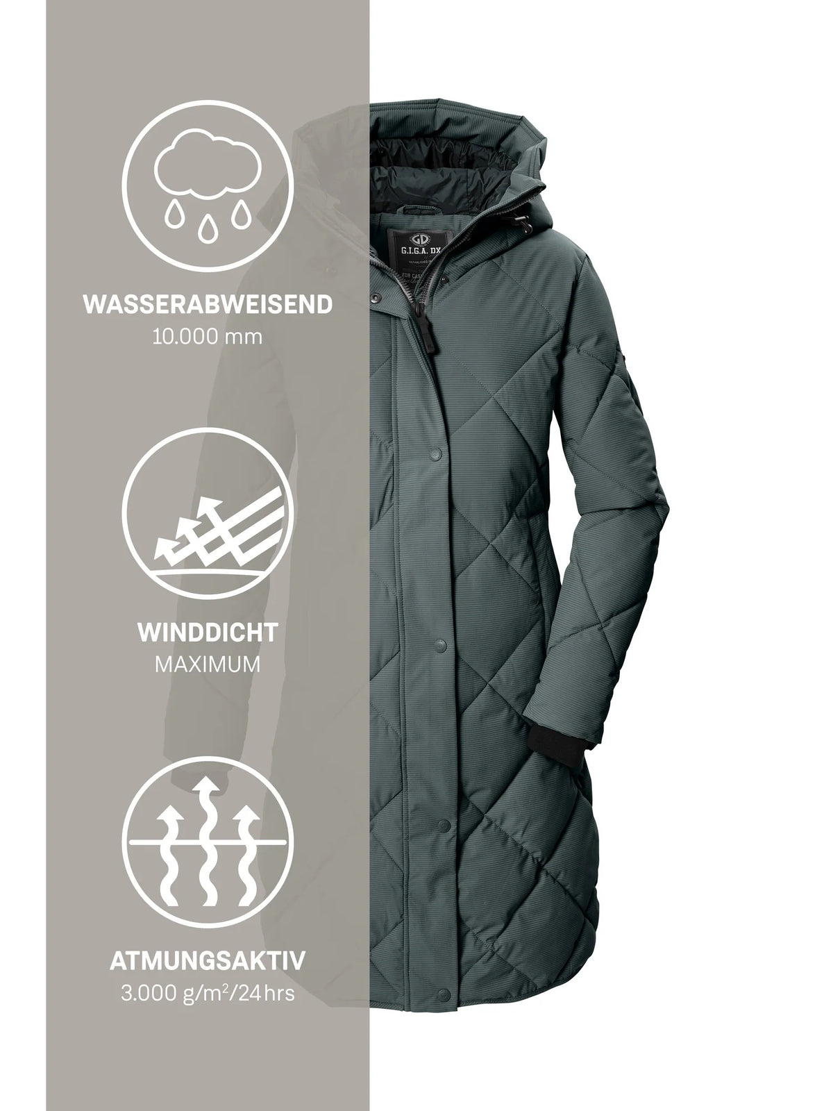 GIGA DX by KILLTEC Quilted Coat Women's 44814 GW 29 WMN QLTD CT