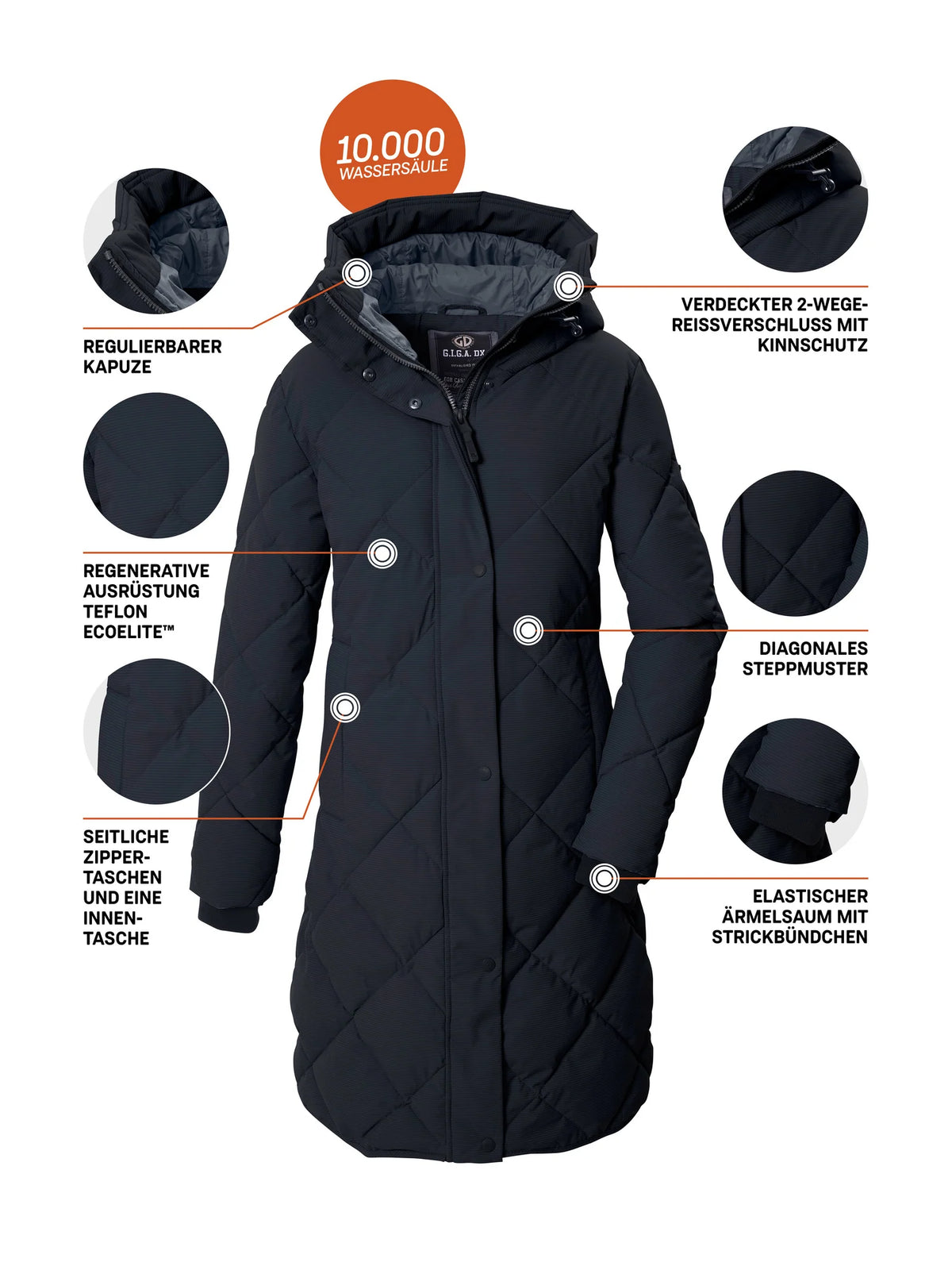 GIGA DX by KILLTEC Quilted Coat Women's 44814 GW 29 WMN QLTD CT
