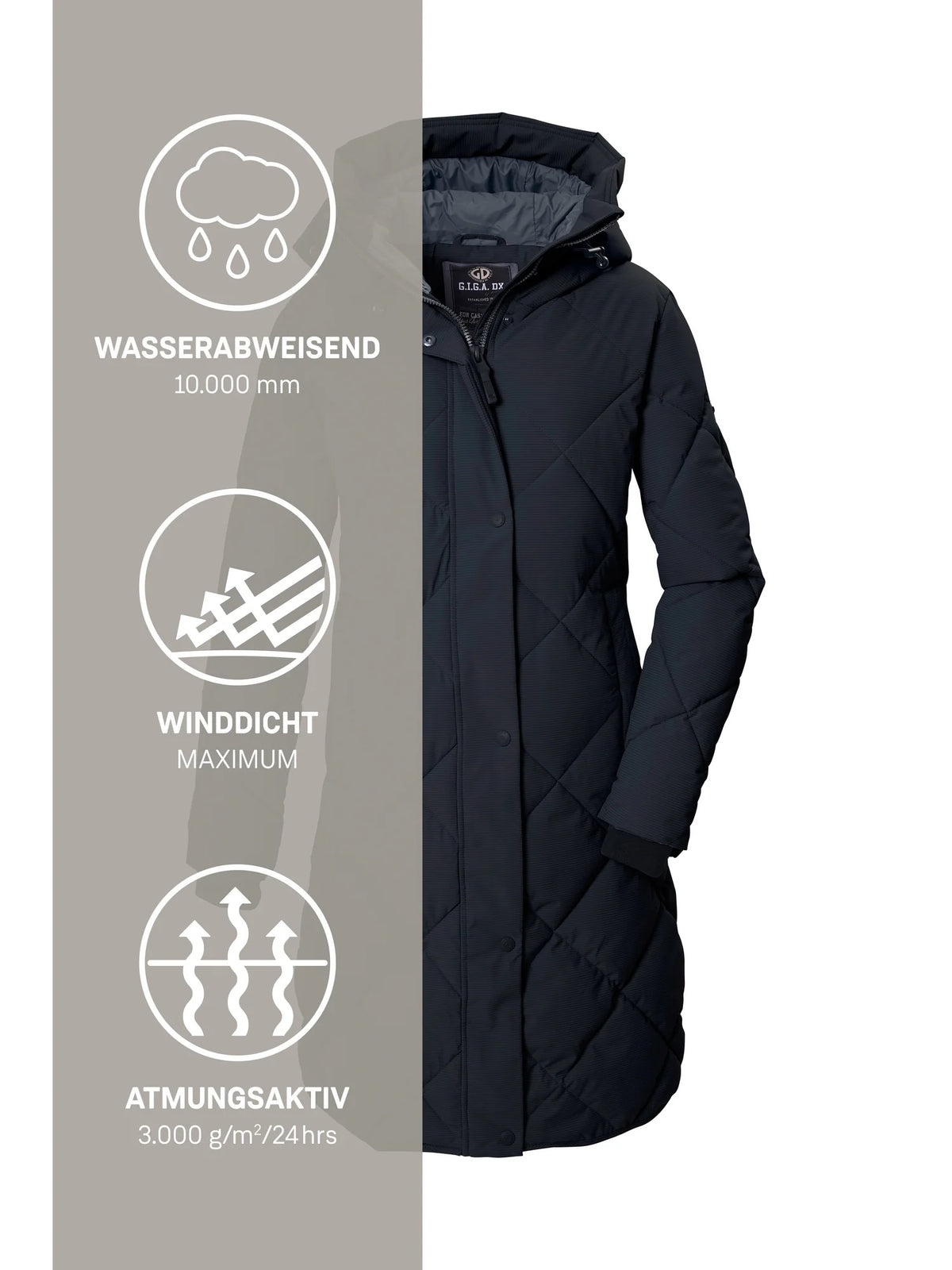GIGA DX by KILLTEC Quilted Coat Women's 44814 GW 29 WMN QLTD CT