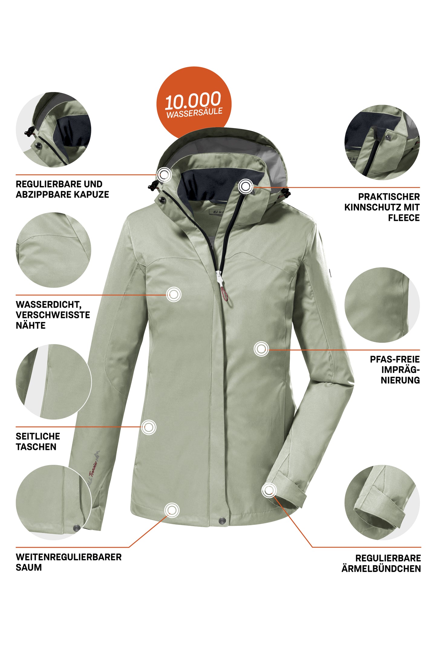 KILLTEC Jacket Waterproof Breathable 38383 Women's
