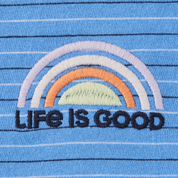 LIFE IS GOOD Sun Rainbow Long Sleeve Crusher