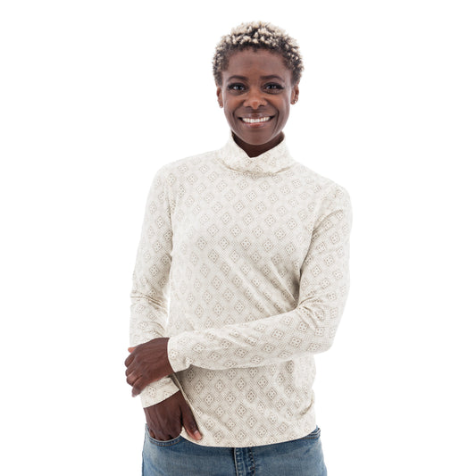 OLD RANCH Ws Mariela Print Turtleneck FW25