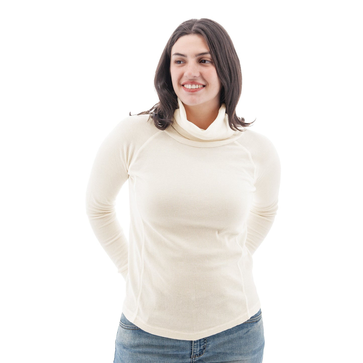 OLD RANCH BRANDS Cyndi Waffle Knit Cowl Neck