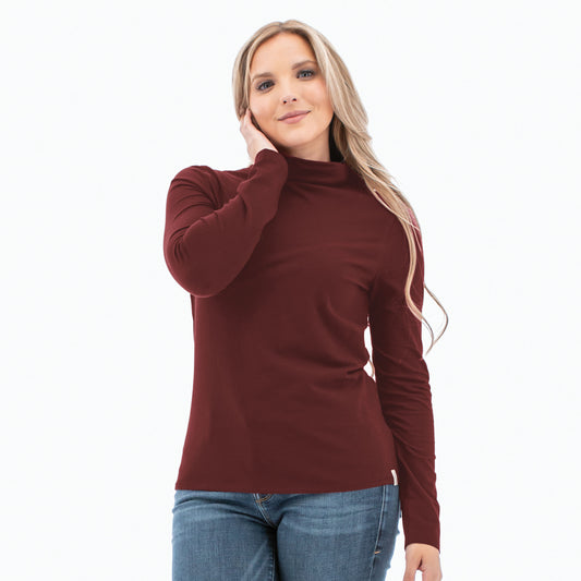 OLD RANCH BRANDS Teton Long Sleeve Turtleneck Top