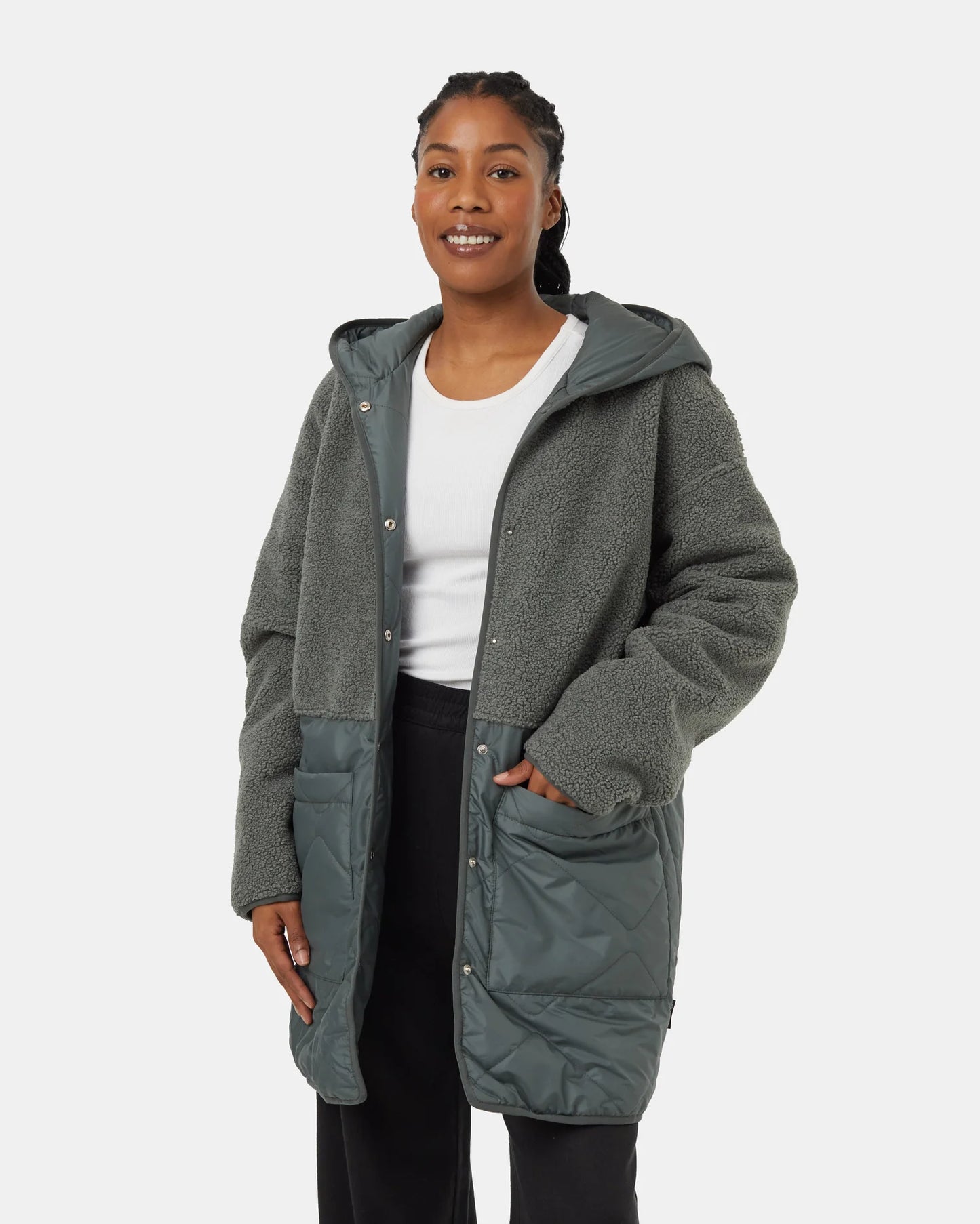 TENTREE Recycled Boucle Reversible Long Jacket Women's
