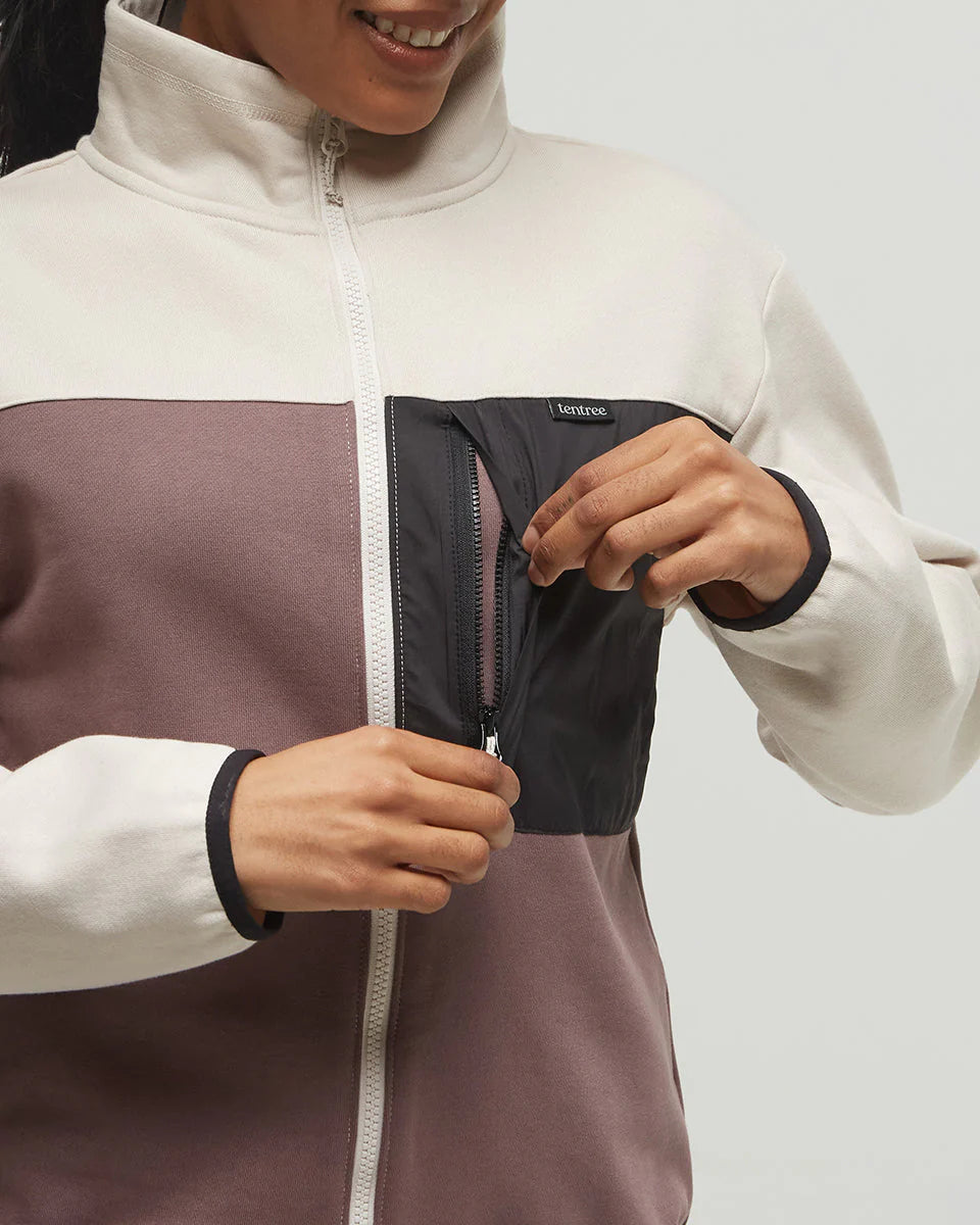 TENTREE Women's SeaFleece Contrast Full Zip